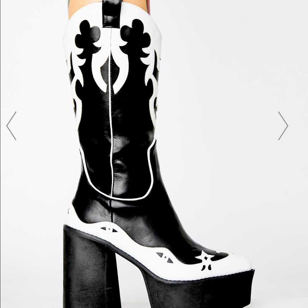 ISO ON THE TWO DOLLSKILL PLATFORM COWBOY BOOTS!!